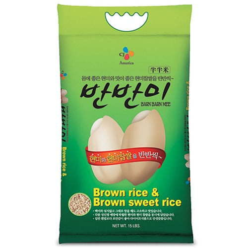 CJ 반반미 15lb (CJ Brown Rice & Brown Sweet Rice 15lbs)