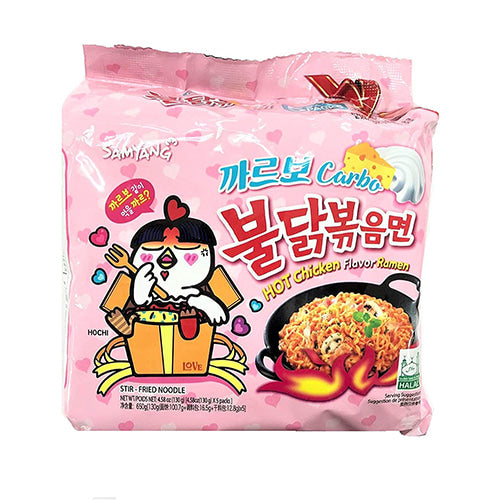 삼양 까르보나라 불닭볶음면 멀티 5팩입 (Samyang Carbonara Hot Chicken Flavour Ramen 5packs)